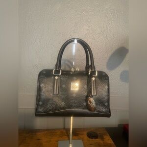 MCM Black and Silver Satchel